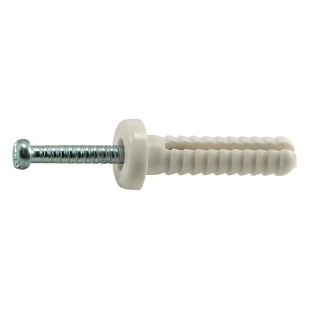 Midwest Fastener Nail Drive Anchor, 1/4" Dia., 1" L, Nylon 100 PK 07872